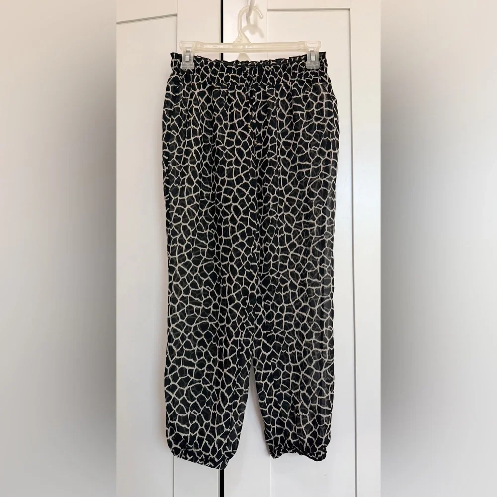 Victoria's Secret Swim Cover Up Animal Print Sheer Pants Size Small Petite
